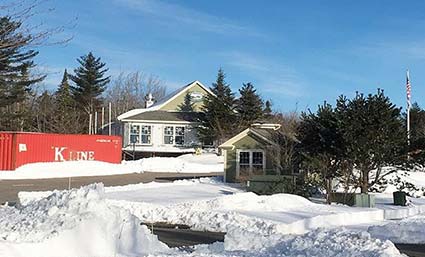 house in Maine on winter season